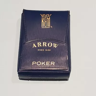 Vintage 1940s KEM Poker Arrow Wide Size Plastic Playing Card Deck With Case  • $25