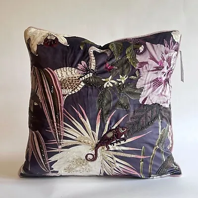 M&S Velvet Printed Throw Pillow Cover  20 X 20 NWT • £23.16