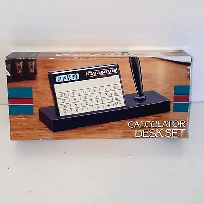 Vintage Desktop Calculator And Ink Pen Boxed Desk Set By Quantum • $18.99