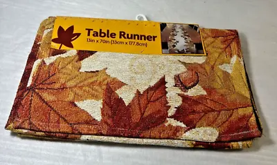 Fall Autumn Maple Leaf Table Runner  13  X 70   (Reversible)   NEW • $15.99