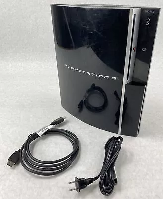 Sony CECH-H01 PlayStation 3 PS3 80GB TESTED But NO CONTROLLER • $58.99