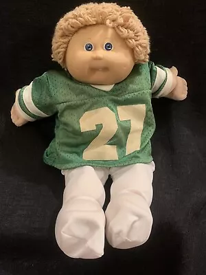 Cabbage Patch Kids Boy 1985 Football Player Xavier Roberts 1 Tooth Blue Eyes • $19.95