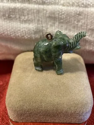 Vintage Green Jade Elephant Pendant EXCELLENT CONDITION • $63