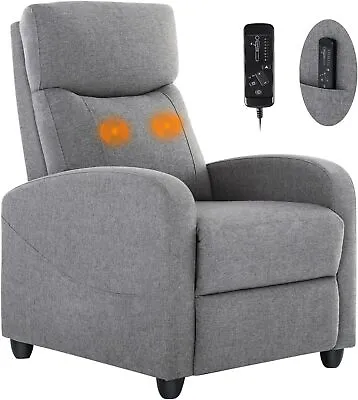 Recliner Chair For Adult Massage Fabric Small Recliner Sofa Home Theater Seating • $134.62