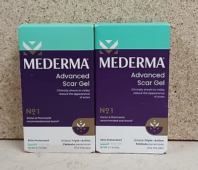 LOT OF 2 Mederma Advanced Scar Gel 0.70oz  Each Exp 10/2024 • $39.99