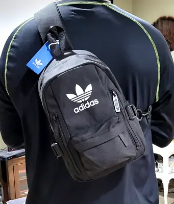 Adidas Unisex Sling Bag Backpack NWT School Carry On Shoulder Bag • $35.99