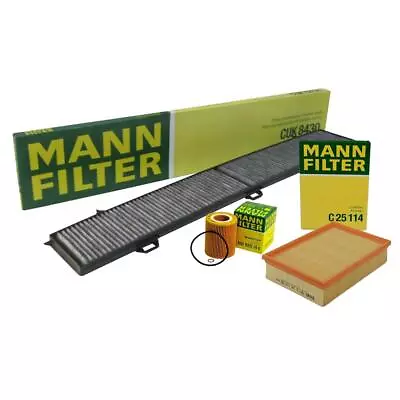 Mann Oil Air Carbon Cabin Filter Service Kit For BMW E46 330Ci 3.0L M54 RWD • $44.95