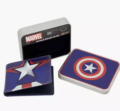 Concept One Marvel Captain America Bifold Wallet In Collectors Tin • $15.99