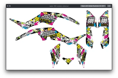 $130.20 • Buy Fits Yamaha Raptor 350 Graphic Decal Kit Stickers Atv Racing Calcomanias