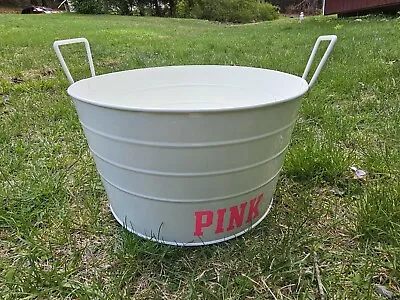 Victoria's Secret PINK LOVE Large Store Display Prop Tin Bin W/Handles • $79.99