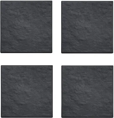 4xblack Textured Garden Paving Hard Plastic Patio Easy Stepping Stone Path Lawn  • £21.99