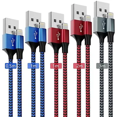 Heavy Duty USB Charger Sync Wire Cable Lead For IPhone 14 13 12 11 SE X IPad AIR • £2.99