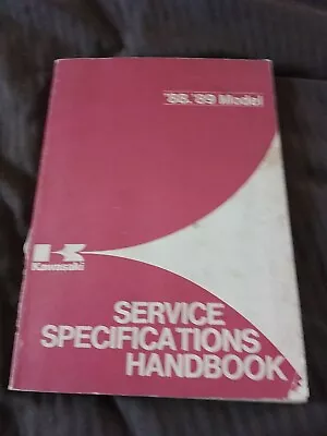 Kawasaki Service Specification Handbook 88-89 Models Kdx 200 Z900 Z 1000 Inc • £10