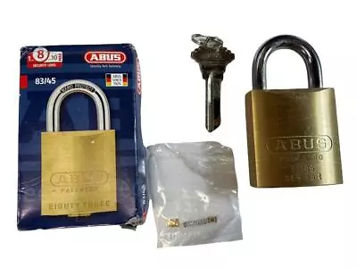 NEW Abus 83/45 300 Brass Lock Padlock Rekeyable Schlage • $29.99