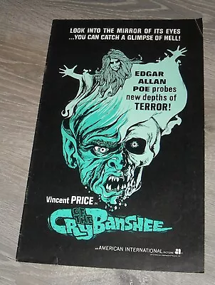 EDGAR ALLAN POE CRY Of BANSHEE PROMO HORROR MOVIE PRESSBOOK 1970 VINCENT PRICE • $9.99