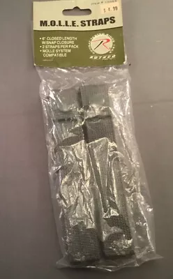 Rothco 6 InchMOD Straps 2 Pack MOLLE PALS Modular Gear Web ABU Green • $3.99