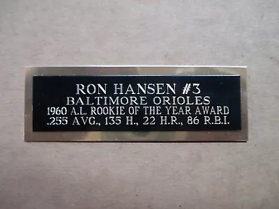 Ron Hansen Baltimore Orioles 1960 ROY Baseball Card Plaque Nameplate  1  X 3  • $4.50