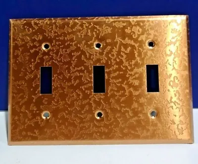 Vintage Antique Copper Triple 3-Gang Light Switch Wall Plate Cover NEW 103AC • $18.95