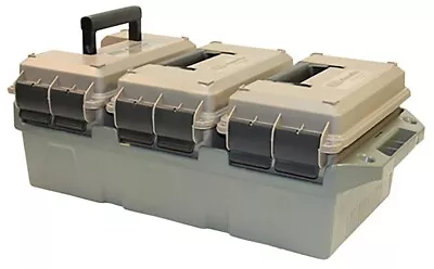 MTM 3-Can Ammo Crate 3 50 Cal Dark Earth Ammo Cans W/ Army Green Crate - AC3C • $59.98