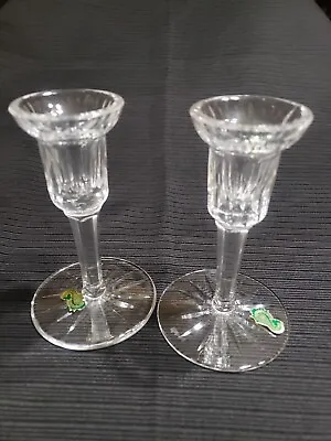 Two (2) Vintage Waterford Crystal Candle Sticks  5.5  Signed Never Used • $24.22