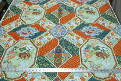  Vintage Waverly Schumacher Good House Keeping   Karaori  Asian Cotton Fabric • $90