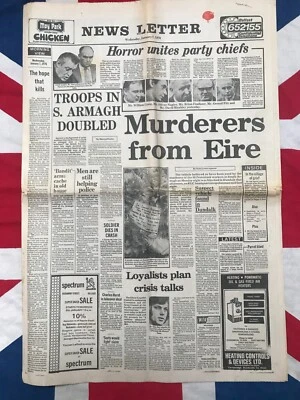 £8 • Buy 1976 Newspaper IRA Murders Kingsmills South Armagh Northern Ireland Troubles