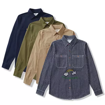 Men's American Vintage Indian Wabash Embroidered Long Sleeve Workwear Shirt • $75.19