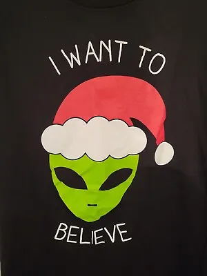 The I Want To Believe  Shirt Short Sleeve Black Unisex Large Unbranded.  • $10