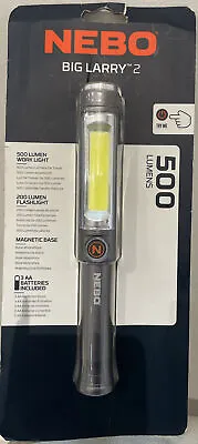 £12.99 • Buy NEBO Big Larry 2 Torch COB LED Work Magnetic Flashlight Light Grey Camping 500LM