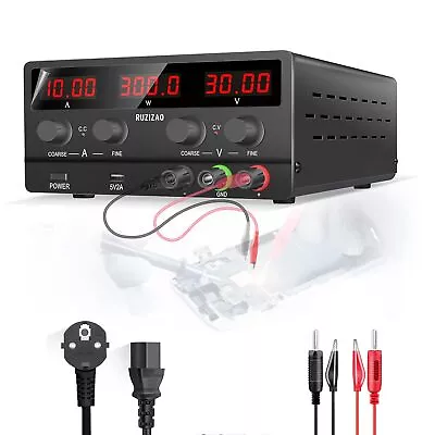 DC Bench Power Supply - 30V 10A Variable LED Display USB • £97.95