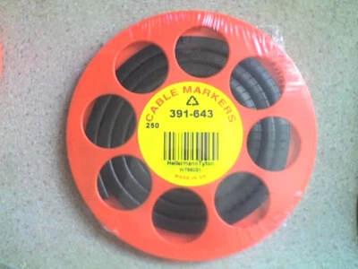 £1.85 • Buy HellermannTyton Helagrip Slide On Cable Marker, Pre-printed 0 White On Black-NOS