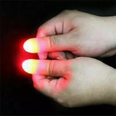 £2.99 • Buy 2 Pcs Magic Thumbs Glow Finger Trick Close Up Street Party Light Thumb Appearing
