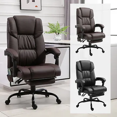 Massaging Office Chair With Reclining Function 5 Wheels And High Back Support • $151.99