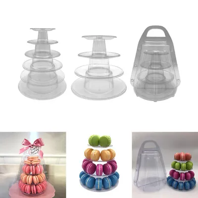 Macaron Cupcake Display Stand W/Cover CuP Cake Tower  Wedding Birthday Party • $9.99