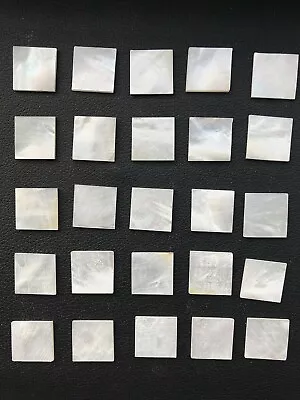 10x Mother Of Pearl MOP Shell Square 20x20X1.5 Slice Inlay Guitar Luthier DIY • $11.21