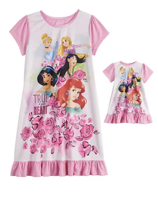 Disney And Others Girls Nightgown With Matching Doll Gown Set • $20