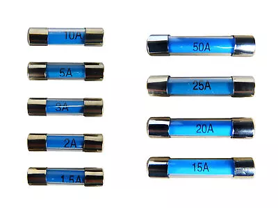 Electrical Glass Fuses Fast Quick Blow Fuses 20mm Or 30mm Available In 1-50 Amp • £1.49