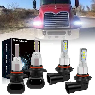 For 2008-2019 MACK CXU Truck CXU600 9005 9006 LED Headlight Bulbs Kit Hi/Lo Beam • $27.35