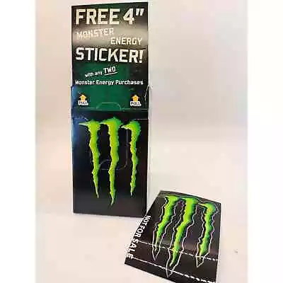 Box Of 100 Monster Energy Drink Decal Stickers 5.25 X 3.75 New • $24.95