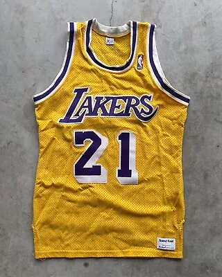 Vintage 80s Authentic Sand Knit Los Angeles Lakers Michael Cooper 21 Jersey 40 M • $125