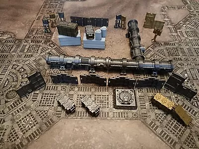 Barricades Terrain & Objectives (19 Pcs) + Kill Team Gaming Board Warhammer 40K • £43