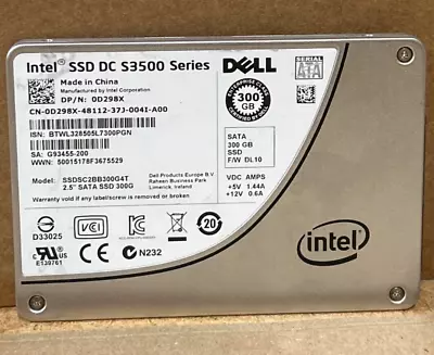 Dell D298X SSD DC S3500 Series SSDSC2BB300G4T 300GB 2.5 SATA SSD [i] • $25