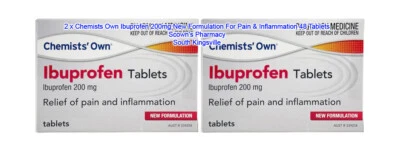 $23.95 • Buy 2 X Chemists Own Ibuprofen 200mg New Formulation Pain & Inflammation 48 Tablets