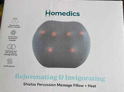 Homedics Rejuvenating & Invigorating Shiatsu Percussion Massage Pillow & Heat )( • £37.50