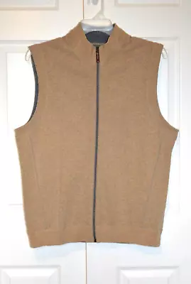 Tommy Bahama Reversible Knit Sweater Vest Mens M-L Tan & Gray NO SIZE TAG • $24.99