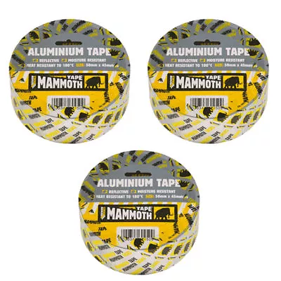 Mammoth Foil Aluminium Heat Resistant Insualting Tape Vapour | 50/75/100mm X 45M • £9.45