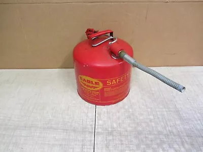 Metal Gasoline Can Eagle 5 Gallon Safety Gas Oil W Spout U2-51s • $48.99