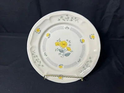 Vintage NEWCOR Stoneware 4003 Harmony Dinner Plate Yellow Flowers Green Leaves • $11.99