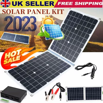£15.68 • Buy 100W 12v Portable Foldable Solar Panel Kit For Car/Caravan/Power Station/Camping
