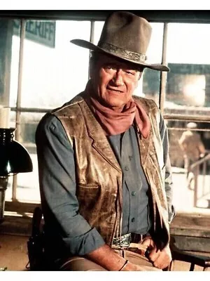 John Wayne The Cowboys Vintage Distressed 100% Real Leather Vest All Size • $79